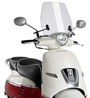 Puig 9216W Carenabrise Trafic und Urban aerodynamische Urbane Windschutzscheibe aus 3 mm Polycarbonat mit abgerundetem Profil und Windschutz für den täglichen Fahrbetrieb, Transparent
