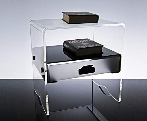 Slato - Morfeo- Nachttisch mit Einer Schublade, modernes Design Made in Italy