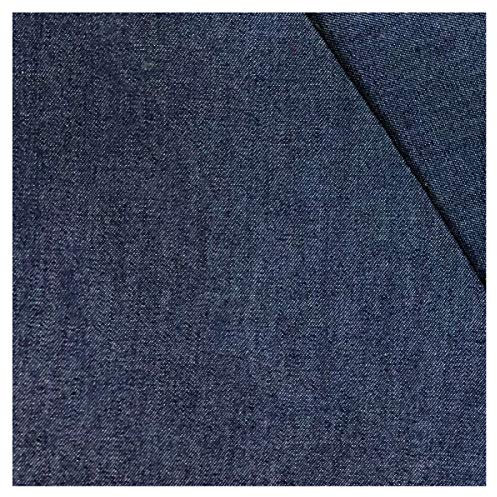 Gewaschener Denim Jeansstoff Meterware 150cm Breiter Leichter Kleidungsstoff aus 100% Baumwolle für Kleidung, Nähen Von Bastelarbeiten, Nicht Dehnbar(Color:Marine)