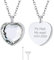 FindChic Urnenhalskette für Asche wasserdicht Memorial Anhänger Herren Damen Edelstahl April-Geburststein Kette Herz Erinnerungs Schmuck mit Gravur silber