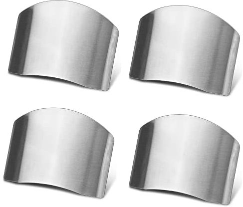 Doigt protecteur en acier inoxydable Cutter Protection des Doigts Cuisine Outils Protecteur Découpant L'outil De Cuisine Perfect Kitchen Gadget pour Le Tranchage et la Découpe pour Cuisine 4 pièces