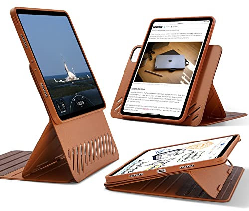 ESR Custodia per iPad Pro da 11 pollici (2022/2021/2020/2018, 4a/3a/2a/1a generazione), custodia magnetica rimovibile, supporto regolabile verticale/orizzontale con visualizzazione rialzata, 9 angoli