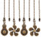 GORGECRAFT 2 Set 4St Deckenventilator Kugelzugkette Vierblättriges Kleeblatt Verlängerungsketten Verlängerung Für Antike Bronze-Anhänger-Ornamente Mit Verbindungsstück Deckenleuchten Heimdekoration