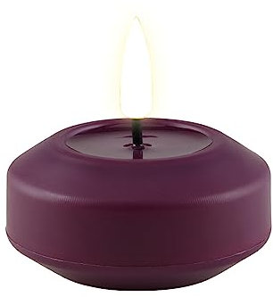 LED Schwimmkerze Deluxe Homeart 2 Stück aus Kunststoff inklusive Batterie 200 Stunden Leuchtdauer Für den Innen und Außenbereich Leuchtet bei Wasserkontakt Dekoration für den Teich Badewanne - Lila