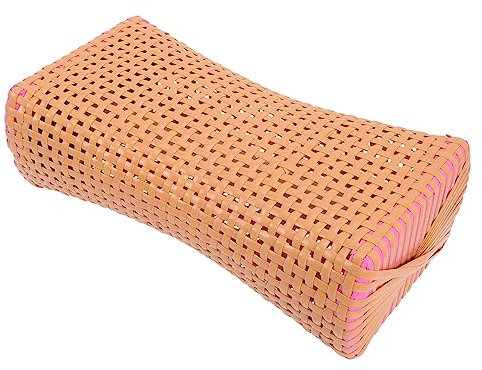 Garneck Simuliertes Bambuskissen Dampfbad-Nackenstütze Sauna-Nackenstütze Schlafkissen Almohadas Ortopedicas para Nackenmassagegerät Kissen Kissen Zum Schlafen Gewebtes