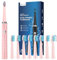 Sonic Electric Toothbrush for Adults and Kids - Rechargeable Sonic Toothbrush with 8 Brush Heads, 120 Days of Use with 3-Hour Fast Charge, 5 Modes with 2 Minutes Built in Smart Timer, Gift for Family