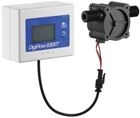 Flowmeter Digiflow 8300T-22F für Wasserfilter | Flowmeter für Wasserfilter | Elektronische Wasseruhr für Wasserfilter | Filterwechselanzeige für Wasserfilter, Wasserfilteranlagen, Umkehrosmoseanlagen