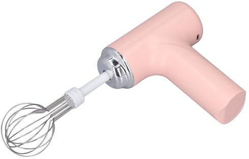 Luqeeg Electric Egg Beater, Hand Mixer Handheld Egg Whisk, Cordless Electric Kitchen Handheld Mixer 3 Speed Food Mixer for Cappuccino Matcha Matcha for Dough Eggs Batter Cream (Pink)