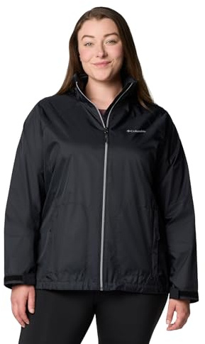 Columbia Womens Switchback IV Rain Jacket, Black, X-Large