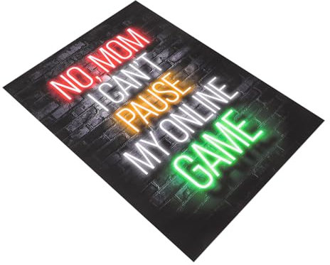 Yardenfun Decor Gaming Poster Gamer Neon Sign Video Game Poster Gaming Wall Art Neon Wall Art Gaming Neon Sign Game Game Room Sign Gamer Wall Art Boy M20 Murale Tela