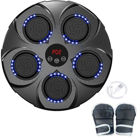 Intelligente elektronische Musikboxmaschine Intellint Music Boxing Training Machine, Bluetooth-kompatibler elektronischer Wall-Tart, 9 Modi for die Beweglichkeitsreaktion im Boxsport für Zuhause, drin