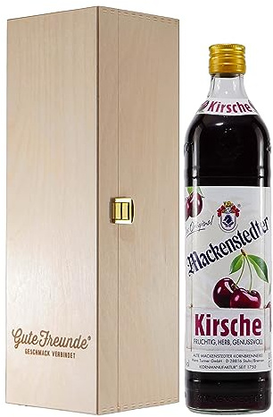 Mackenstedter Kirschlikör mit Geschenk-Holzkiste