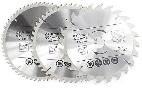 Kreissägeblatt, Gehrungssägeblatt for mehrere Materialien (auch bekannt als Holzblatt, Metallschneidblatt, TCT-Sägeblatt), TCT-Kreissägeblatt for Holz, Holzbearbeitungssägeblatt 210 * 2,5 * 30 * 24T/4