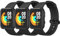 Meliya 3 Piezas Correas para Pulseras Xiaomi Mi Watch Lite/Redmi Watch Lite,Silicona Pulseras de Repuesto para Xiaomi Mi Watch Lite Mujer Hombre(Negro/Negro/Negro)