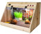 Zuchtbox, Reptilien-Terrarium, Acryl-Tank, abgeschrägte, vollständige Aufzuchtbox, Schildkröten-Tank-Box, Versteck, Glasbox, hölzerner Reptilien-Lebensraum (braun, 60 x 40 x 40 cm)