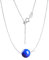Erliway Halskette mit Lapislazuli-Kristall-Anhänger für Damen,925er Sterlingsilber Kette mit 10 mm A+ Grade Kristallperle,45cm verstellbare Länge Heil-Halskette Schmuckgeschenk für Frauen Mädchen