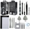 Ensemble de tournevis de précision, 122 pièces, kit de mini tournevis de réparation électronique pour PC, ordinateur portable, téléphone, ordinateur, Mac, PS, Xbox (gris foncé)