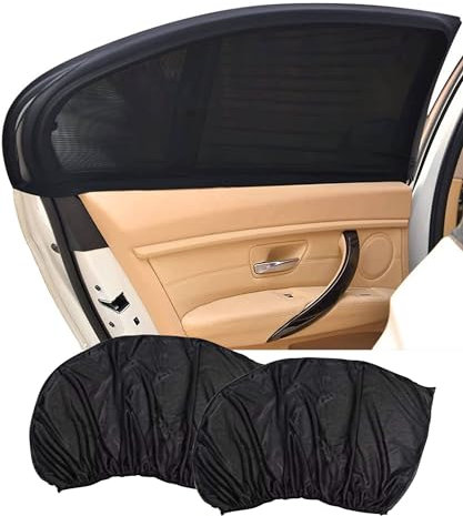 Flaconi 2 PCS Car Window Shades,Car Shade Car Window Shade for Baby,Car Sun Shade,Car Window Covers,Rear Side Window Sunshade,UV Protection Breathable Mesh Baby Window Covers,Fit Most Vehicles