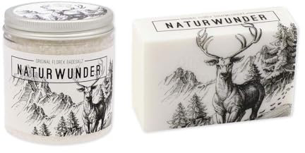 Florex Badesalz 300g Schneerose Alpenzauber Seife Eckig 150 g Naturwunder Alpenzauber Heimatliebe 2teiliges Set