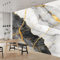 Fototapete 3D Effekt Marmor Grau Weiß 400x280 cm Vliestapete Wohnzimmer Schlafzimmer Vlies Tapete Art Wandtapete UV-Beständig Wanddekoration Tapete