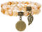 Farfume Chakra Armbänder für Frauen - Kristalle Armband Frauen natürliche Edelsteine Yoga Reiki - Ein Satz von Doppel-Armbänder（Citrin & LifeTree（Mittel）
