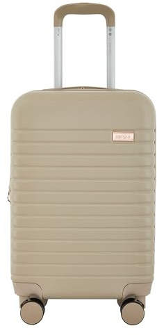 kensie 22 Graceful Hardside Carry-On Luggage, Light Taupe