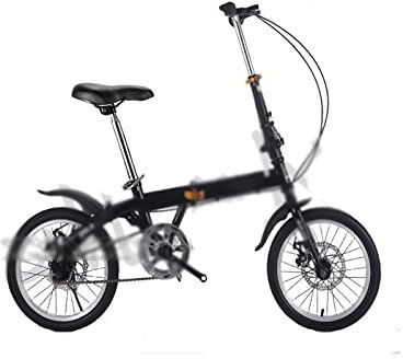 QXIWAOE Fahrräder, Klapprad, 14 Zoll, für Damen, tragbares Fahrrad, Outdoor-U-Bahn-Transitfahrzeuge, faltbares Bicicleta (Farbe: Schwarz)