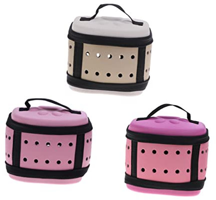 BUGUUYO Reisetasche für Haustiere Fronttasche Hundetragetasche Mini Rosa Eva-Material bequem für Haustiere