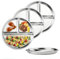 Cosmeria Plato de Acero Inoxidable con División, Platos para Niños y Bebés con Secciones, para Comidas Saludables y Snacks, Vajilla Duradera para el Uso Diario
