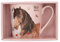 Depesche 13559 Miss Melody Dusty Rose colore rosa, cavallo, motivo floreale e scritta, tazza in porcellana con manico, capacità circa 300 ml, Multicolore