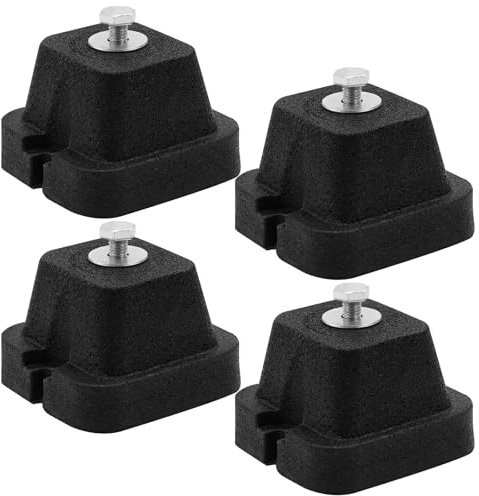 VZXZXE Lot de 4 bases d'amortissement en caoutchouc pour unité extérieure de climatisation et pompe à chaleur, pieds antidérapants anti-vibrations, amortisseurs de vibrations et de vibrations