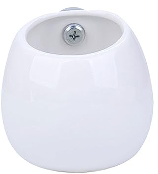 Milisten Ceramic Hanging Pet Bowl Fixed Feeder for Mice and Small Pets White Sturdy Small Animal Feeding Dish