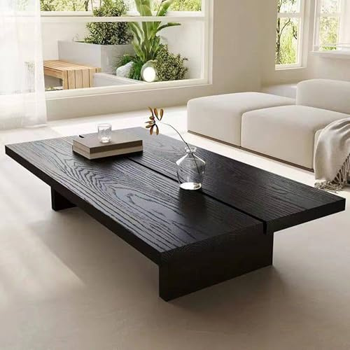 Leaceuv Couchtisch Holz Massiv,Wohnzimmertisch Holz,Rechteckiger Sofatisch aus Echtholz,Handgefertigter Beistelltisch im Landhaus Design,Kaffeetisch,Coffeetable(140x60x40cm)
