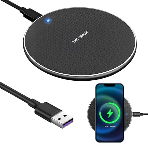 35W Kabelloses Ladegerät Qi Induktive Ladestation Schnellladen für Phone 16 | 15 14 13 12 11 Pro Max Samsung Galaxy S24 S23 S22 Ultra，Induktives Ladegerät AirPods LED Anzeige Metall Ladepad