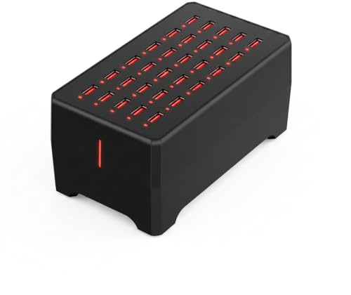 30 Port USB Charger Station 150W Multiple Device Charging Hub Desktop Multi Port Power Adapter for Smartphones Tablets and Electronic Devices