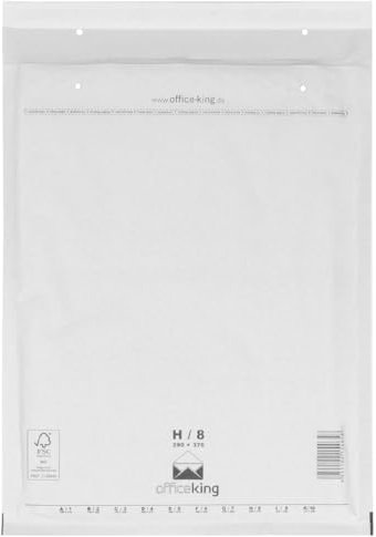 1000 Luftpolstertaschen Versandtaschen Luftpolsterversandumschläge H8 (290 x 370mm) Weiss