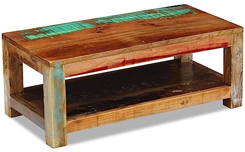 vidaXL Massivholz Couchtisch Beistelltisch Wohnzimmer Kaffee Sofa Tisch Antik