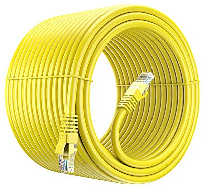 Maximm Cat 6 Ethernet Cable 250 Ft - 100% Pure Copper, LAN/Internet/Network/Patch Cable, UTP (Yellow)