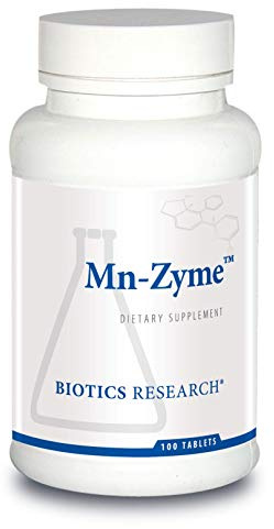 Biotics Research Mn Zyme, Manganese, Trace Mineral, Antioxidant, Metabolism Support, Healthy Cholesterol, Bone and Cartilage Development. 100 Tablets