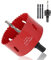 ASelected 80mm BI-Metal Hole Saw M42 HSS Circular Hole Cutter with Hexagon Adapter and Centring Drill - Red Bi Metal Holesaw for Wood, Plastic, Thin Metal, Cornhole Boards