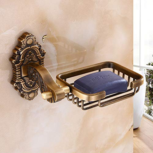 AILZNN Panier De Savon, Porte-Savon Accessoires De Salle De Bain Rétro Mural Savon Plat Support Grille pour Salle de Douche