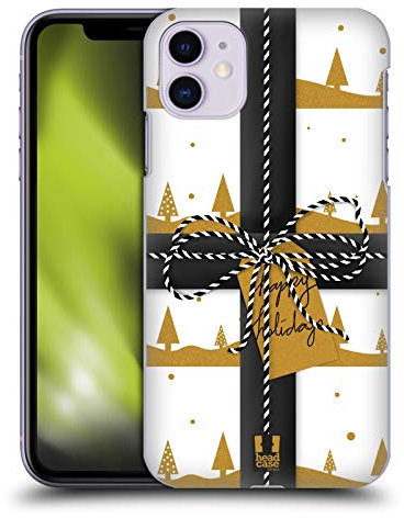 Head Case Designs White And Gold Hard Back Case Compatible With Apple iPhone 11