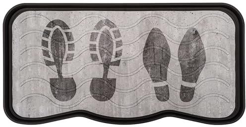 Nicoman VCD-Boot-Tray-MULTI-75x38-FOOTPRINTS Bandeja para Zapatos para Botas (1 Unidad), Polipropileno, Huellas, 1 Pack
