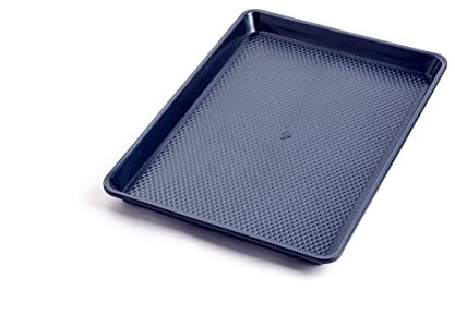 Blue Diamond Bakeware, Plaque de Cuisson pour le Four de 23 x 33 cm avec Revêtement Antiadhésif en Céramique Renforcé avec des Diamants, Résistante au Lave-vaisselle et au Congélateur, Sans PFAS, Bleu