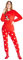 Disney Pigiama Donna Invernale in Pile con Calze Stitch Topolino Minnie Baby Yoda (Rosso Minnie, L)