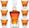 Maverton 950 ml Whiskey Karaffe + 6er Whiskygläser Set mit Gravur - Whisky Dekanter - luxuriöses Design - Kristallglas - Weihnachtsgeschenke - für Männer zum Geburtstag - Vorname