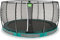 EXIT Toys Allure Premium Rundes Bodentrampolin - ø427cm - Extra Lange Federn für erfahrene Springer - Mit Fußschutzsystem - Premium-Sicherheitsnetz - Wasserdicht - Großes rundes Bodentrampolin - Grün