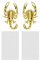 Be In Your Mind 1 Pair Car 3D Scorpion Metal Sticker Waterproof Anti-Rust Car Body Decorative Decor Badge Emblem for Automotive Motorcycle Zinc Alloy Gold