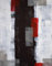 adrium Acryl-Bild 40 x 50 cm: Graue und rote abstrakte Kunstmalerei(20354231)