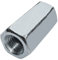 AERZETIX - C58235 - Set di 2 Dadi di accoppiamento esagonali allungati M16x50mm - dado di prolunga con filettatura metrica - in acciaio zincato
